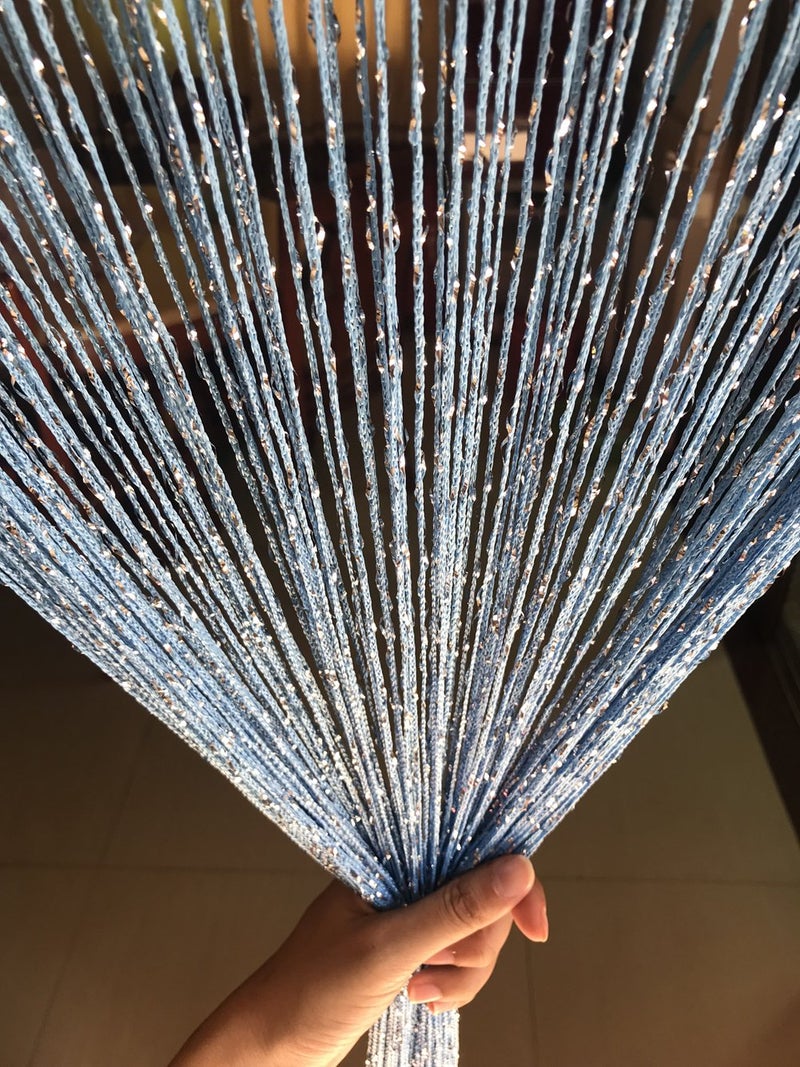 Eyotool 1x2 M Door String Curtain Rare Flat Thread Fringe Panel Room Divider Cute Strip Tassel for Wedding Coffee House Restaurant Parts - Image 2